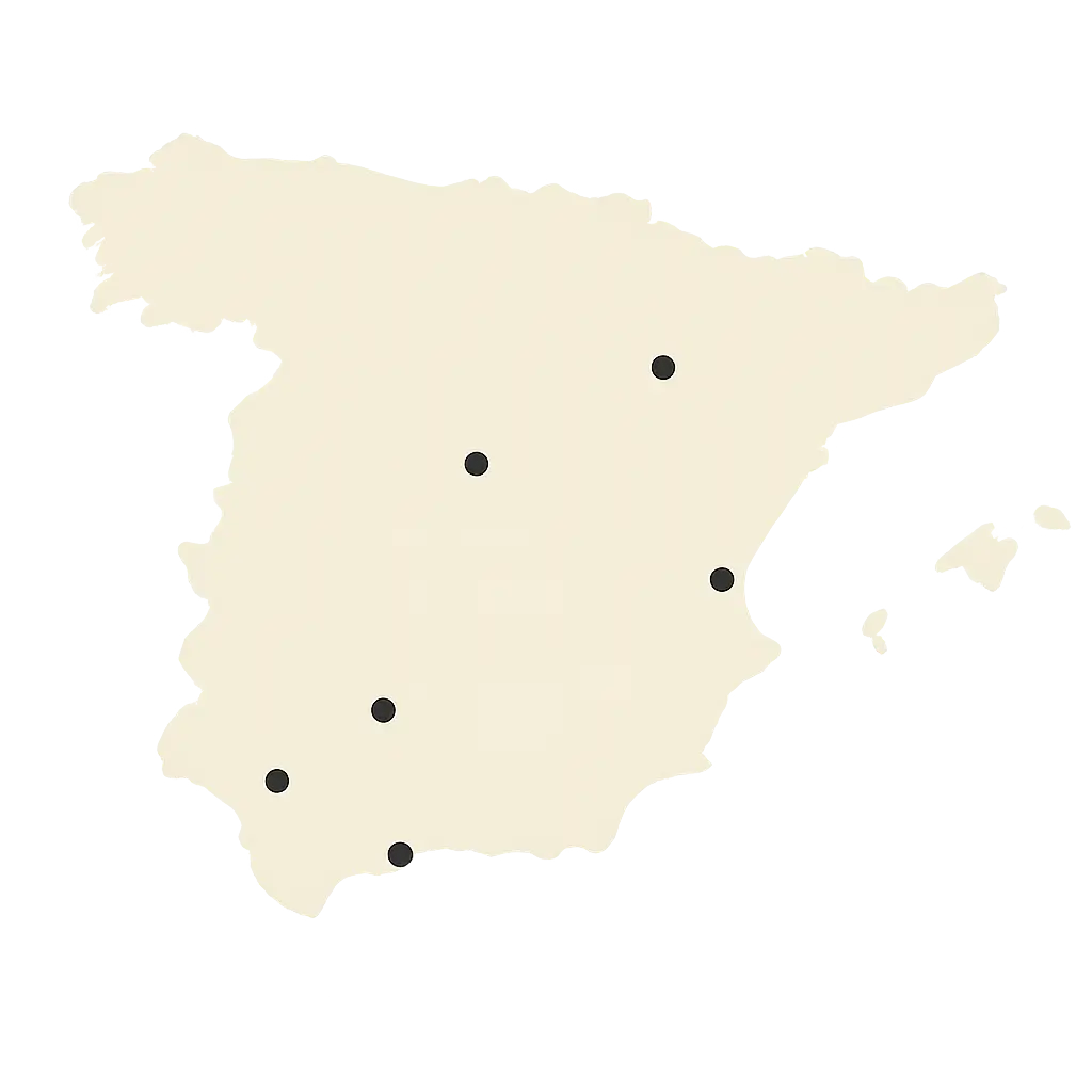 Spain delivery coverage map